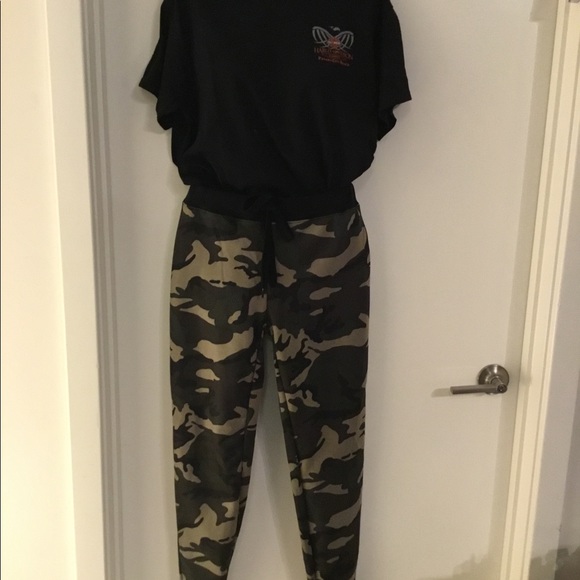 Blue Topic Green Camouflage Sweatpants Size Medium $25 - Picture 4 of 15